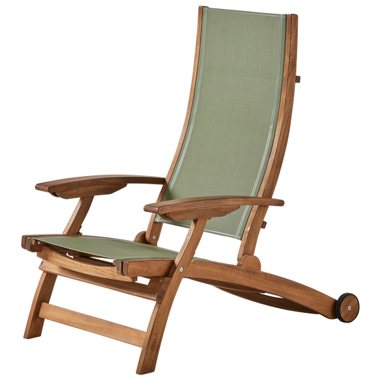 Ecloz - Bain de soleil à roulettes et assise ajustable Debby kaki - ECLOZ - Image 13