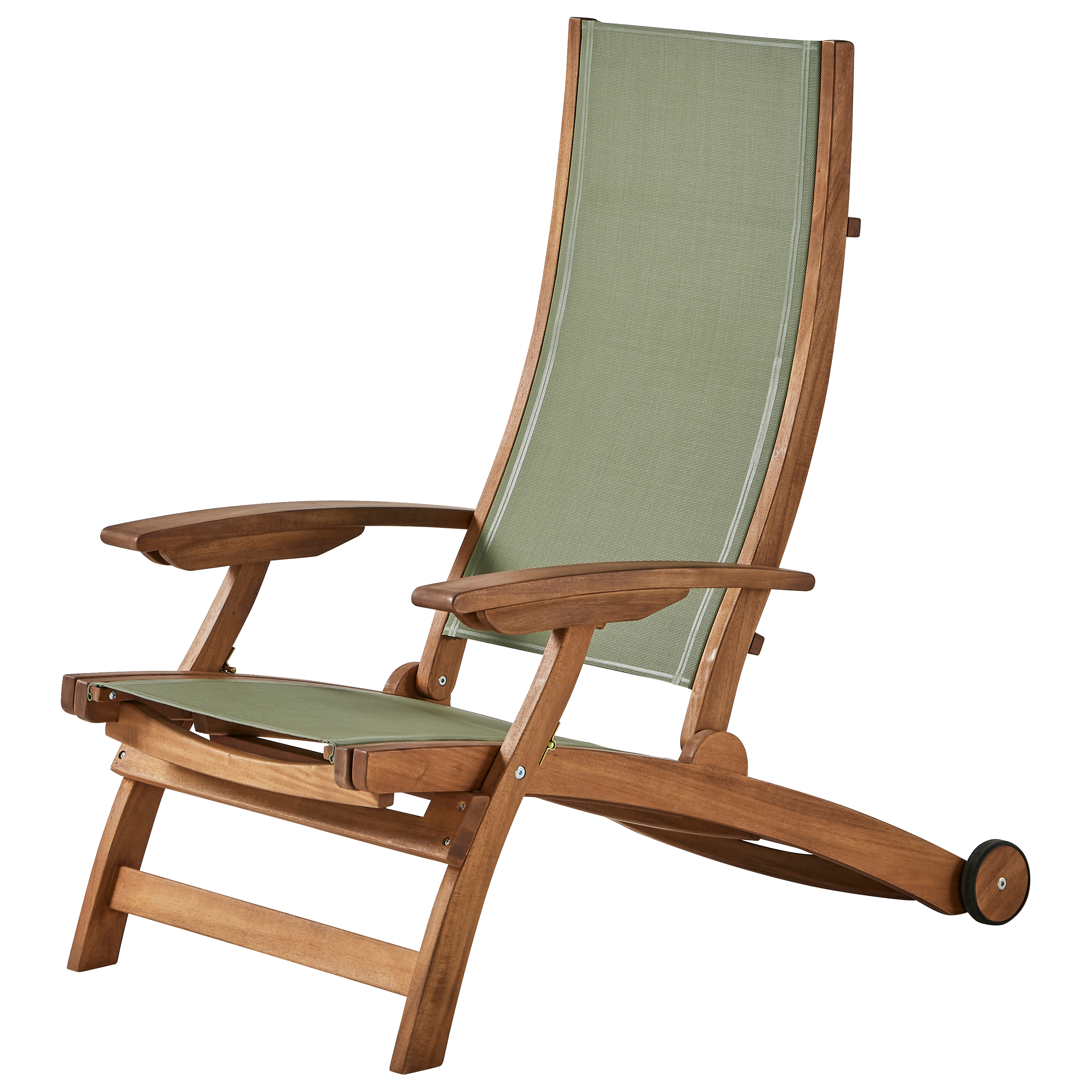 Ecloz - Bain de soleil à roulettes et assise ajustable Debby kaki - ECLOZ - Image 13