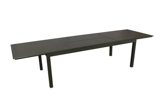 Ecloz - Table de jardin rectangulaire extensible alu anthracite 10/12 personnes Délice ECLOZ - Image 1