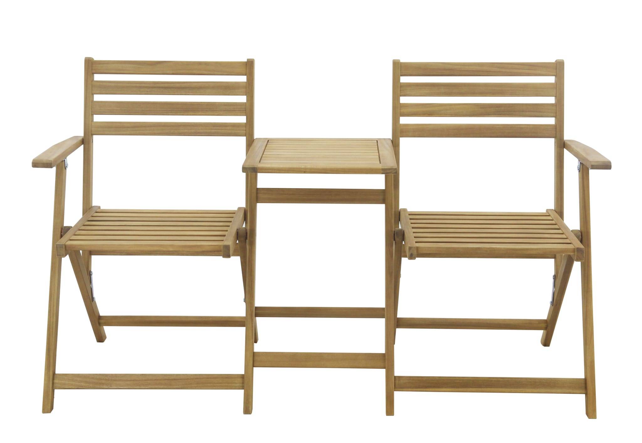 Ecloz - Banc Chaise de jardin bois 2 places Malicio ECLOZ - Image 3