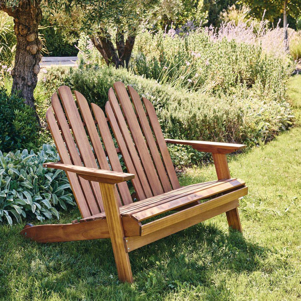 Ecloz - Fauteuil de jardin adironback bois 2 personnes Dublin ECLOZ - Image 1