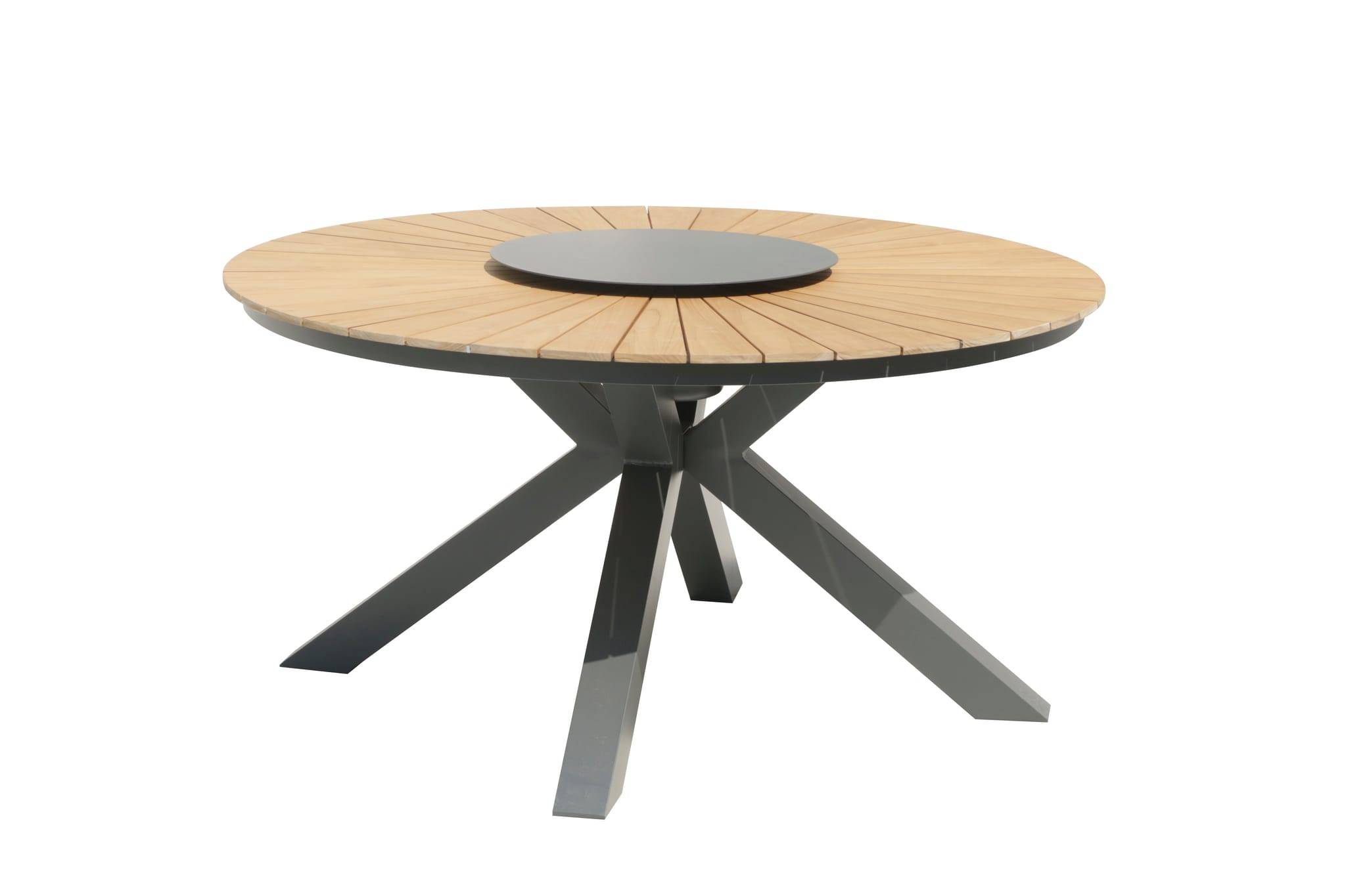Ecloz - Table de jardin ronde végétalisable teck 6 personnes Flo ECLOZ - Image 1