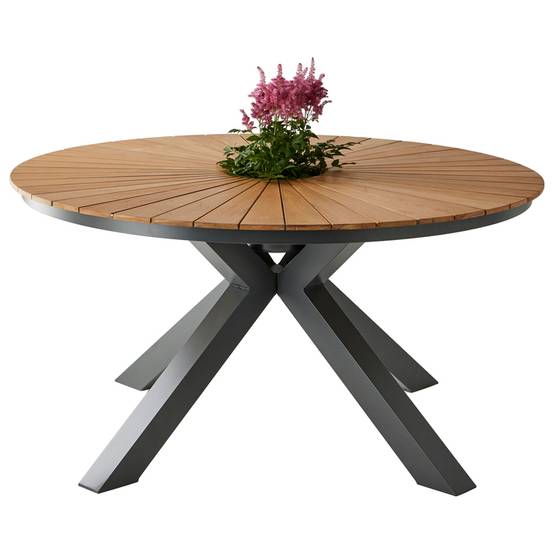 Ecloz - Table de jardin ronde végétalisable teck 6 personnes Flo ECLOZ - Image 3