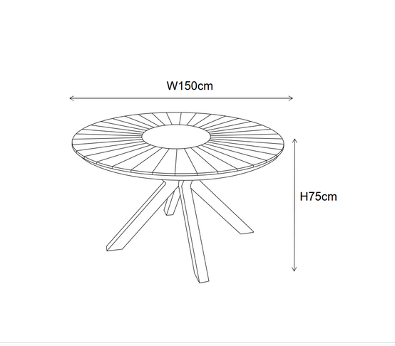 Ecloz - Table de jardin ronde végétalisable teck 6 personnes Flo ECLOZ - Image 9