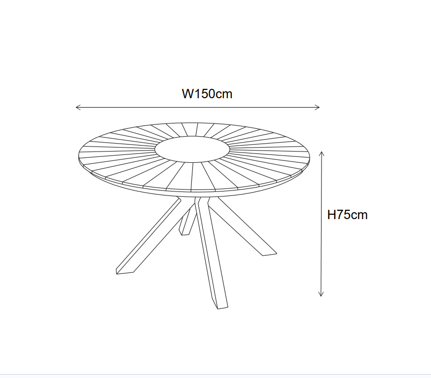 Ecloz - Table de jardin ronde végétalisable teck 6 personnes Flo ECLOZ - Image 9