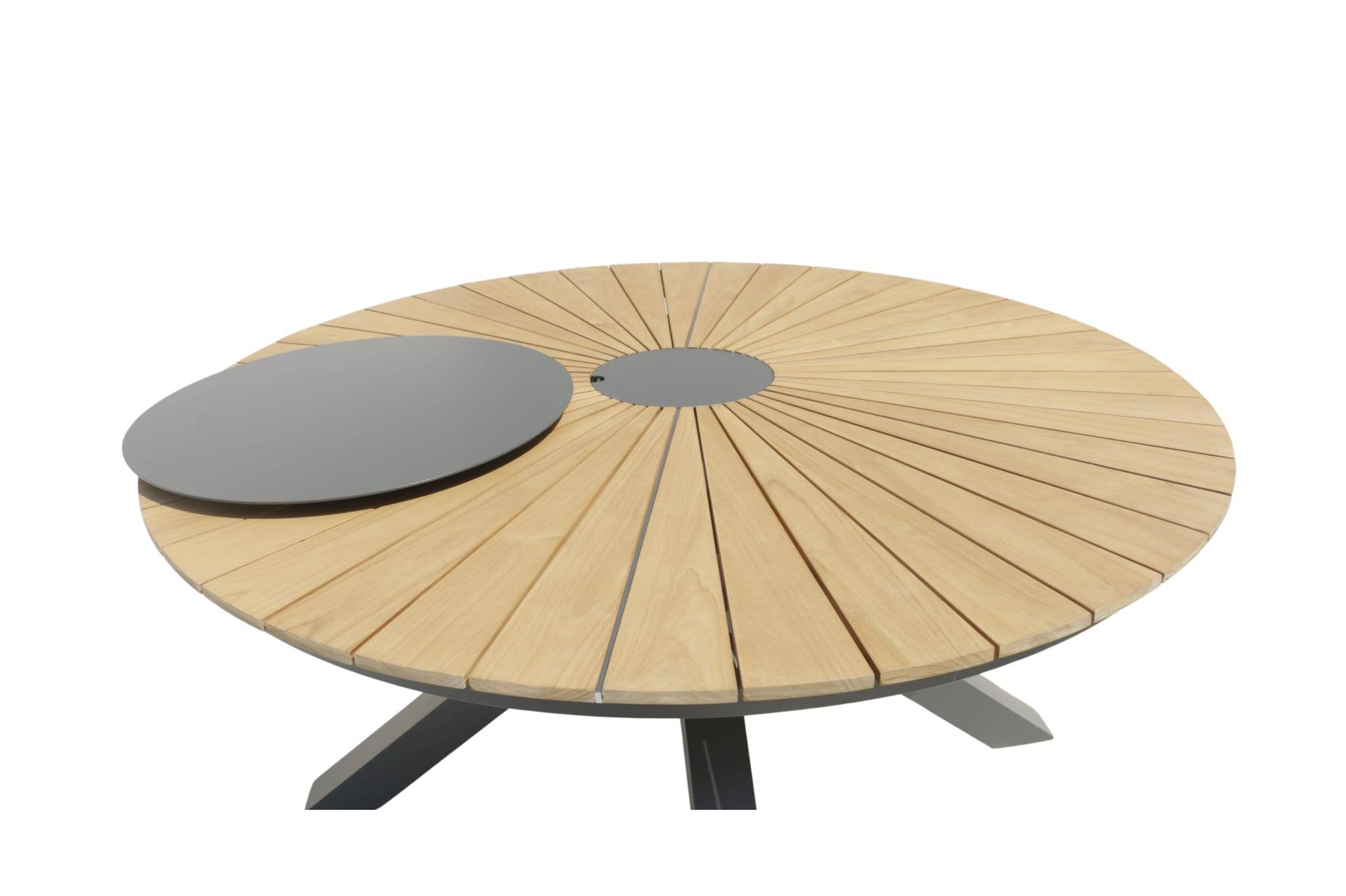Ecloz - Table de jardin ronde végétalisable teck 6 personnes Flo ECLOZ - Image 8