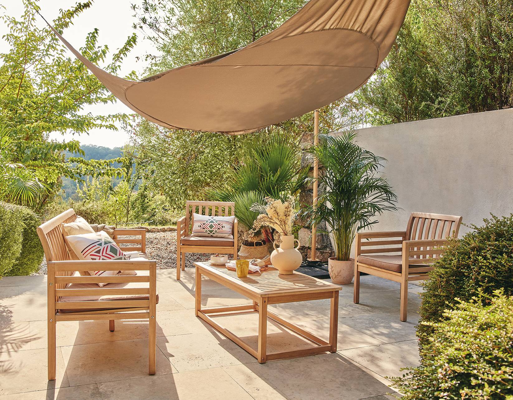Ecloz - Salon de jardin bois 5 personnes Dune ECLOZ