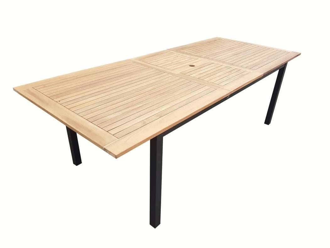 Ecloz - Table de jardin rectangulaire extensible acacia 8/10 personnes Praline ECLOZ - Image 2