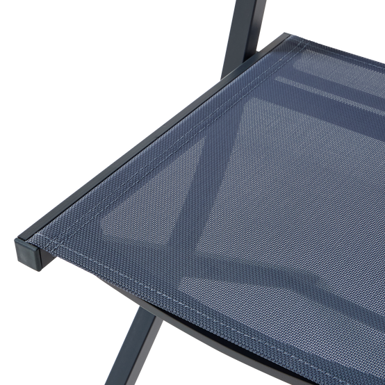 Ecloz - Chaise de jardin pliante alu textilène bleu Dani - ECLOZ - Image 3