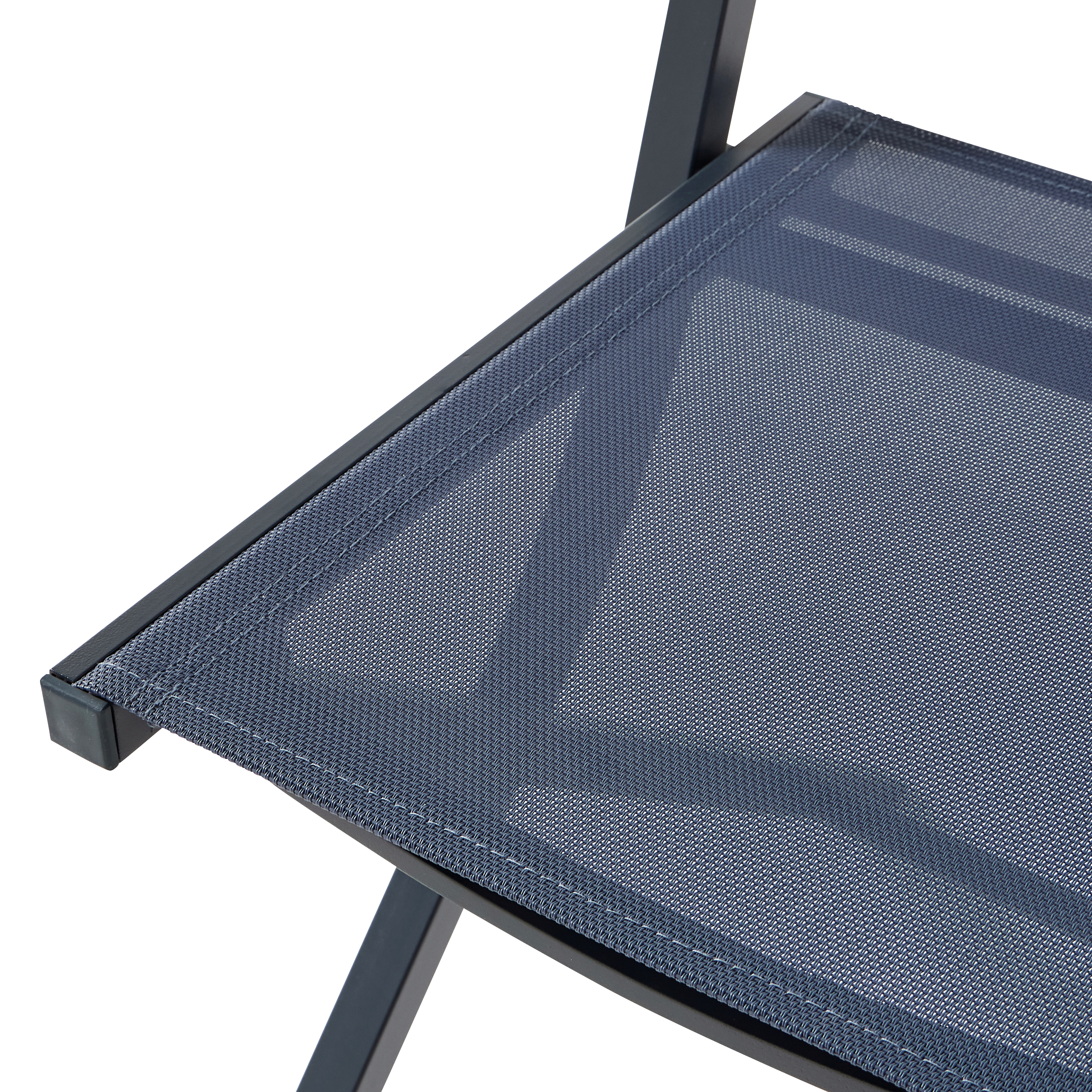 Ecloz - Chaise de jardin pliante alu textilène bleu Dani - ECLOZ - Image 3