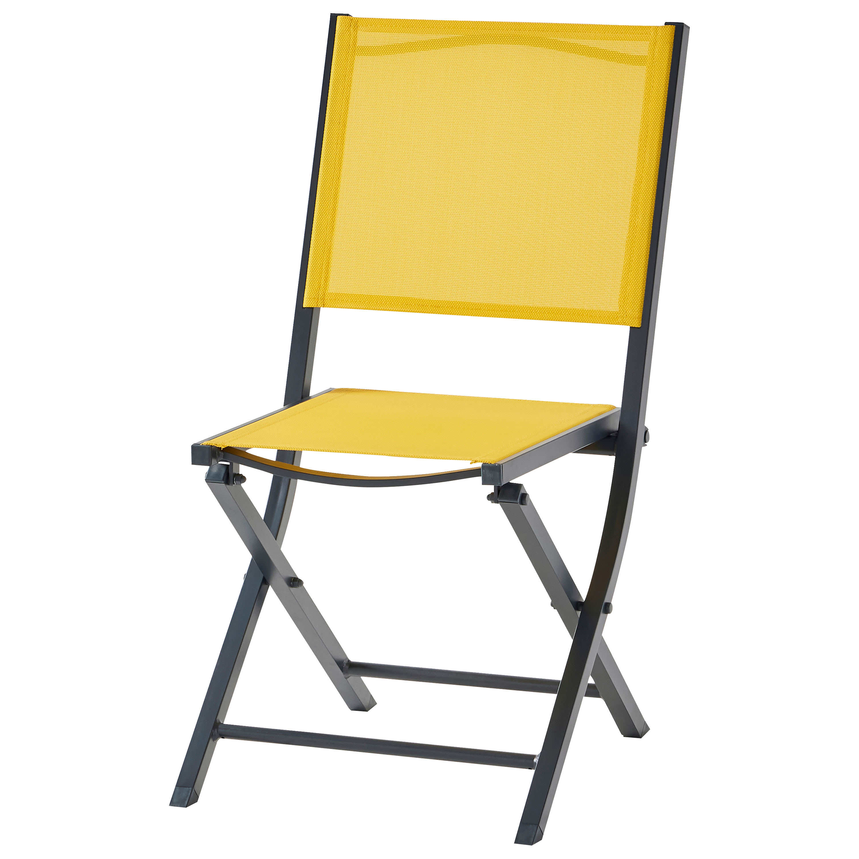 Ecloz - Chaise de jardin pliante alu textilène jaune Dani - ECLOZ - Image 4