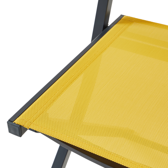 Ecloz - Chaise de jardin pliante alu textilène jaune Dani - ECLOZ - Image 3