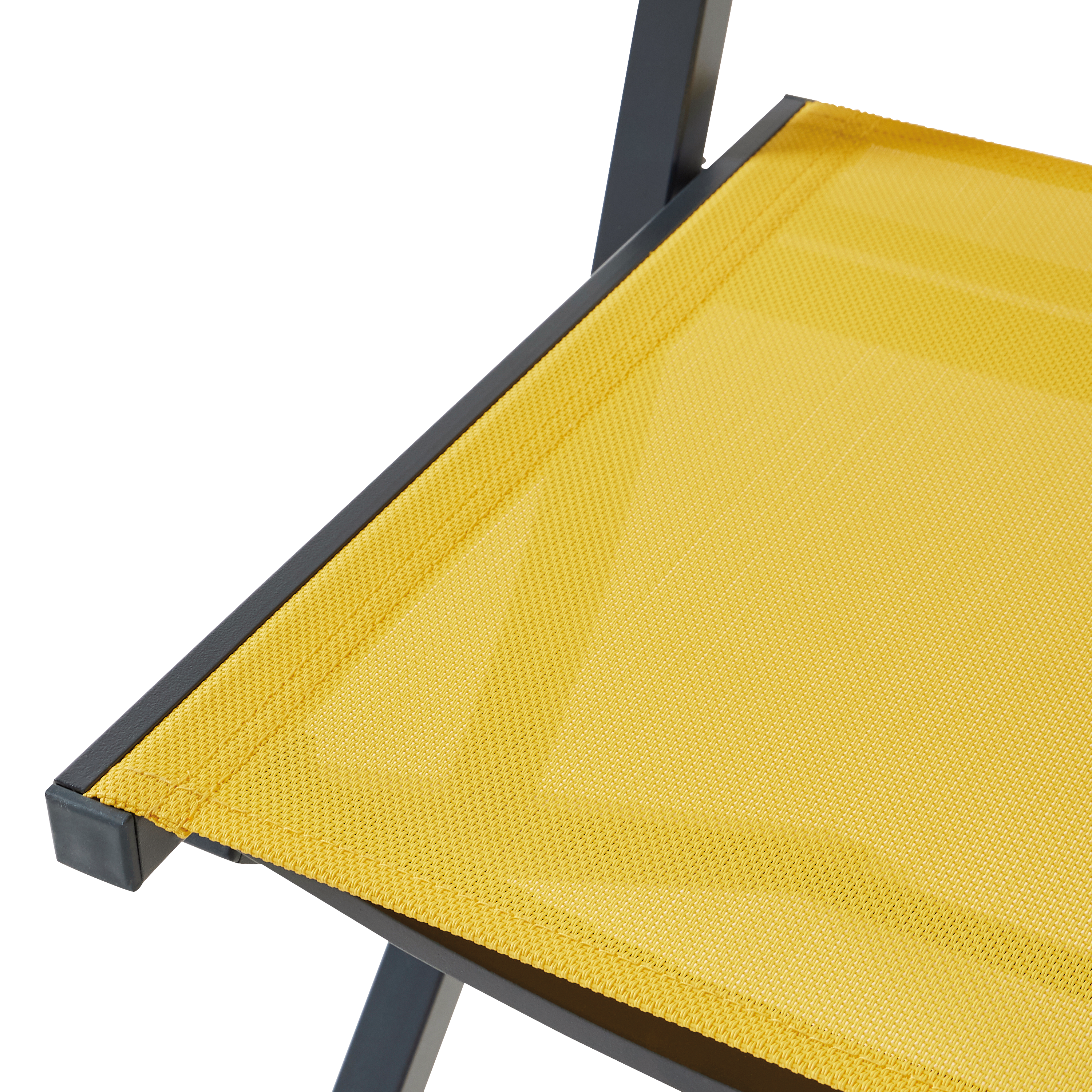 Ecloz - Chaise de jardin pliante alu textilène jaune Dani - ECLOZ - Image 3
