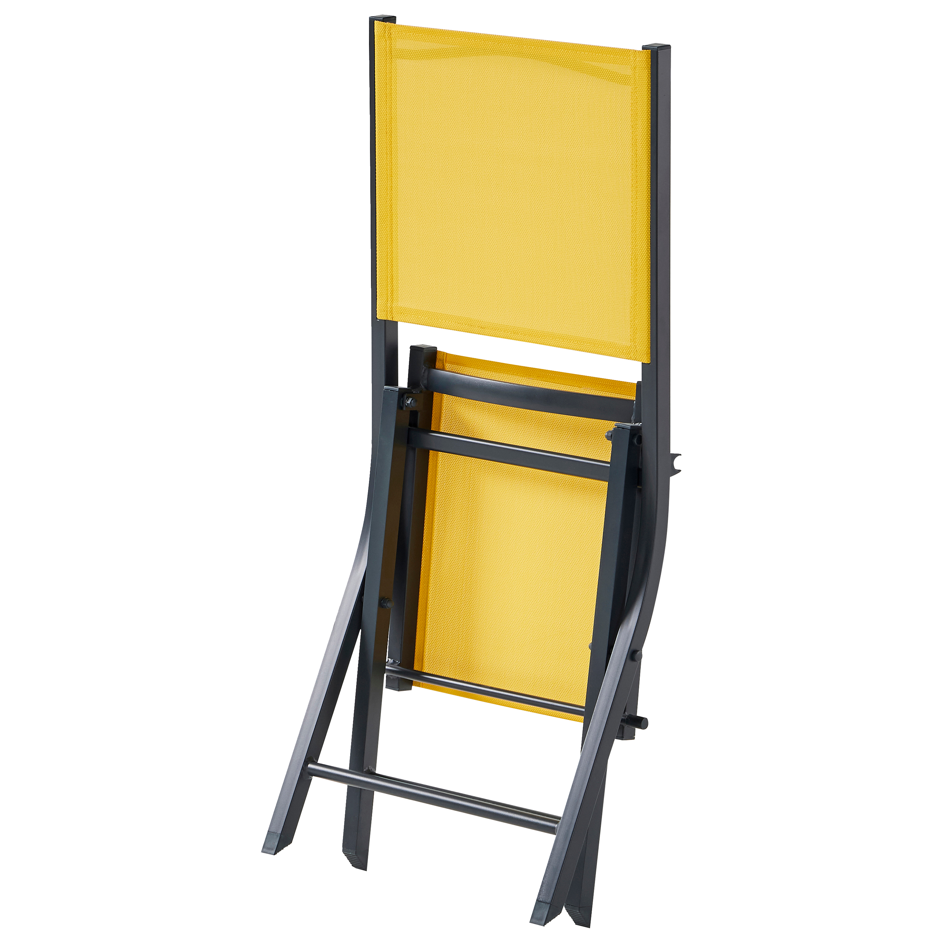 Ecloz - Chaise de jardin pliante alu textilène jaune Dani - ECLOZ - Image 2