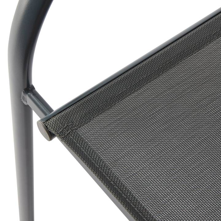 Ecloz - Fauteuil de jardin alu textilène anthracite Drian - ECLOZ - Image 2