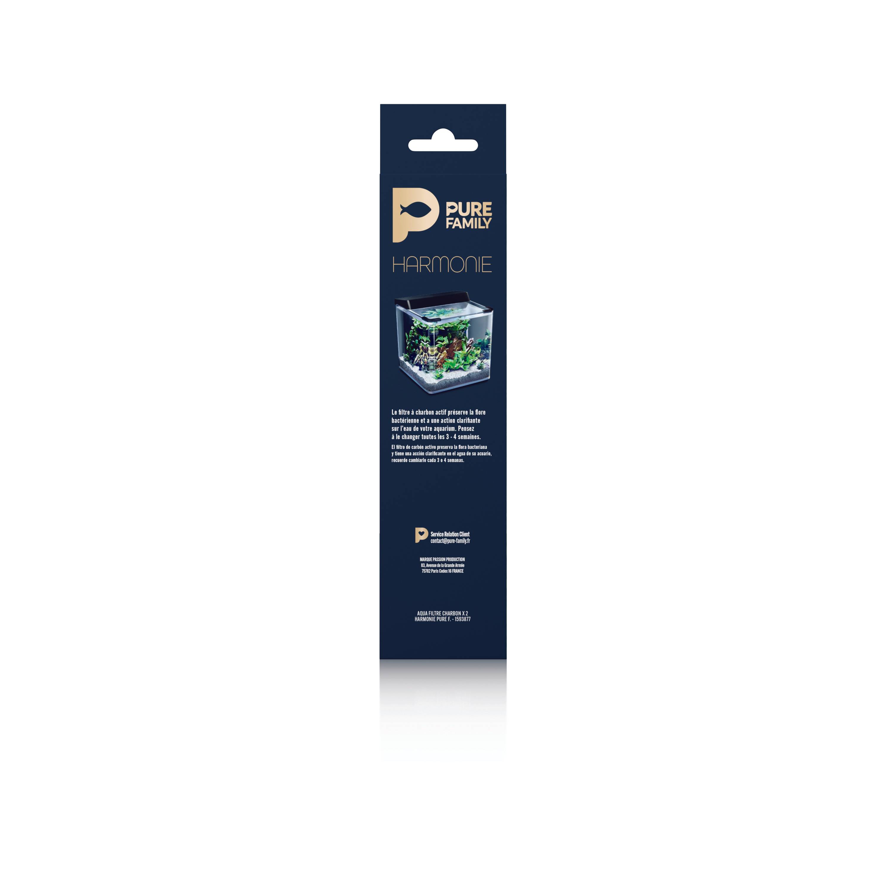 Pure Family - PURE FAMILY - Filtre Charbon X 2 pour aquarium HARMONIE. - Image 2