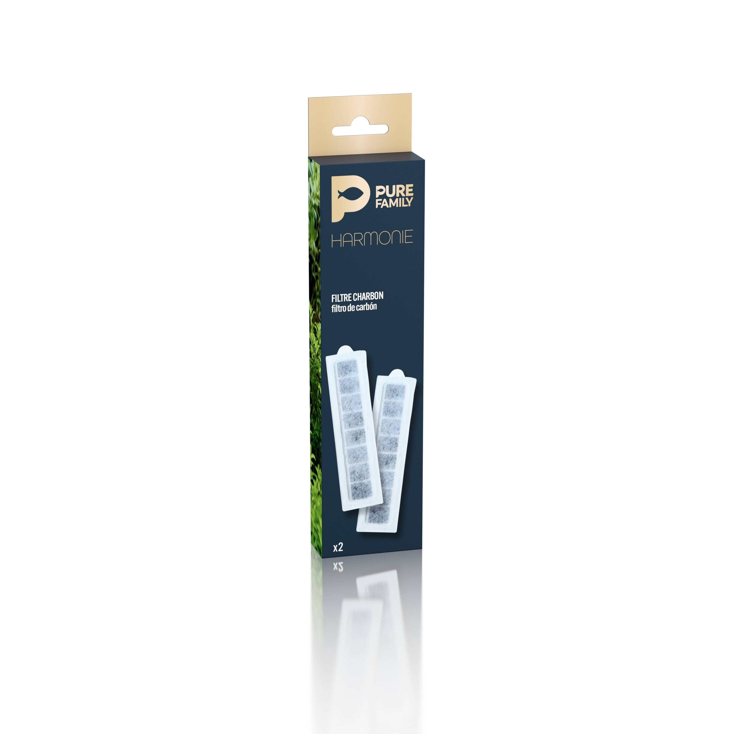 Pure Family - PURE FAMILY - Filtre Charbon X 2 pour aquarium HARMONIE. - Image 1