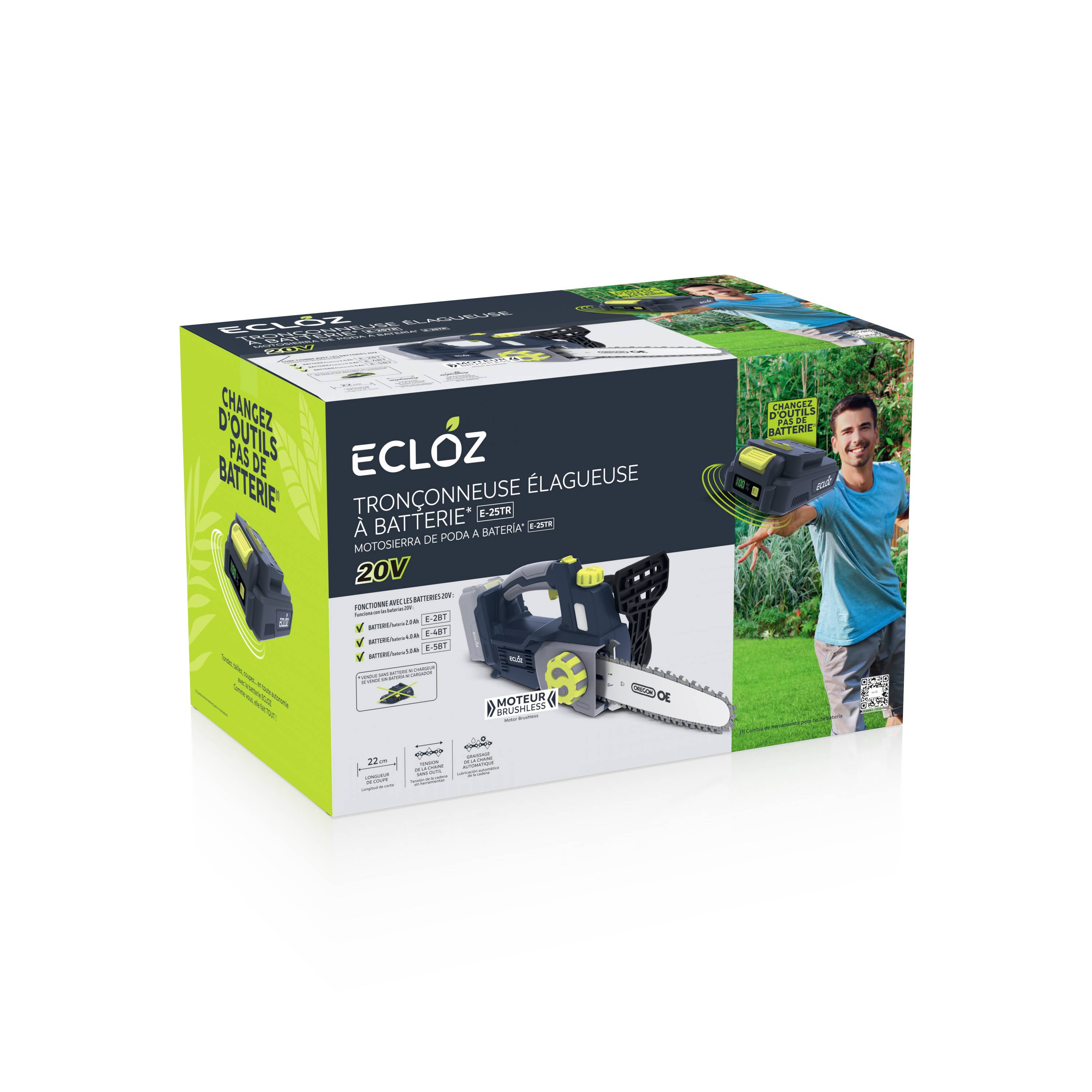 Ecloz - Tronçonneuse élagueuse à batterie 20 V - ECLOZ - Image 2
