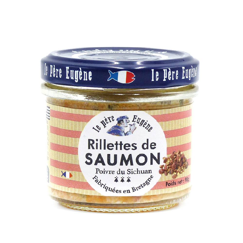 Le père Eugène - Rillettes de saumon au poivre du Sichuan 90 g - LE PÈRE EUGÈNE