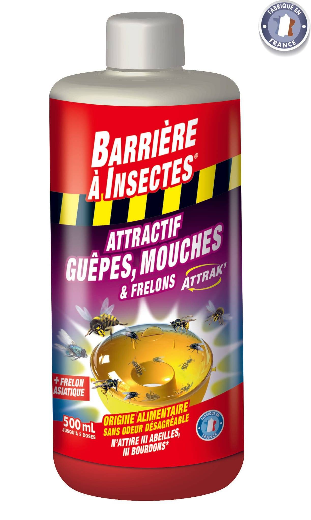 Barrière à insectes - Appât pour pièges guêpes frelons concentré 500 mL - Insect barrier - Image 2