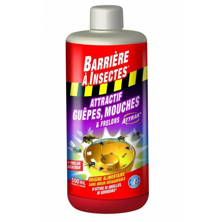Barrière à insectes - Appât pour pièges guêpes frelons concentré 500 mL - Insect barrier - Image 3