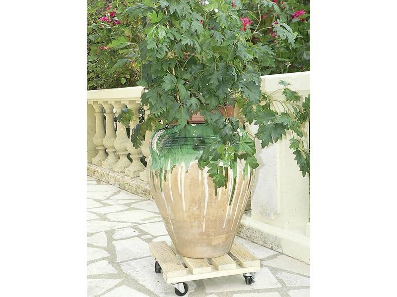 Nortene - Roule Pot Carré Bois Autoclave 35x35 cm – NORTENE
