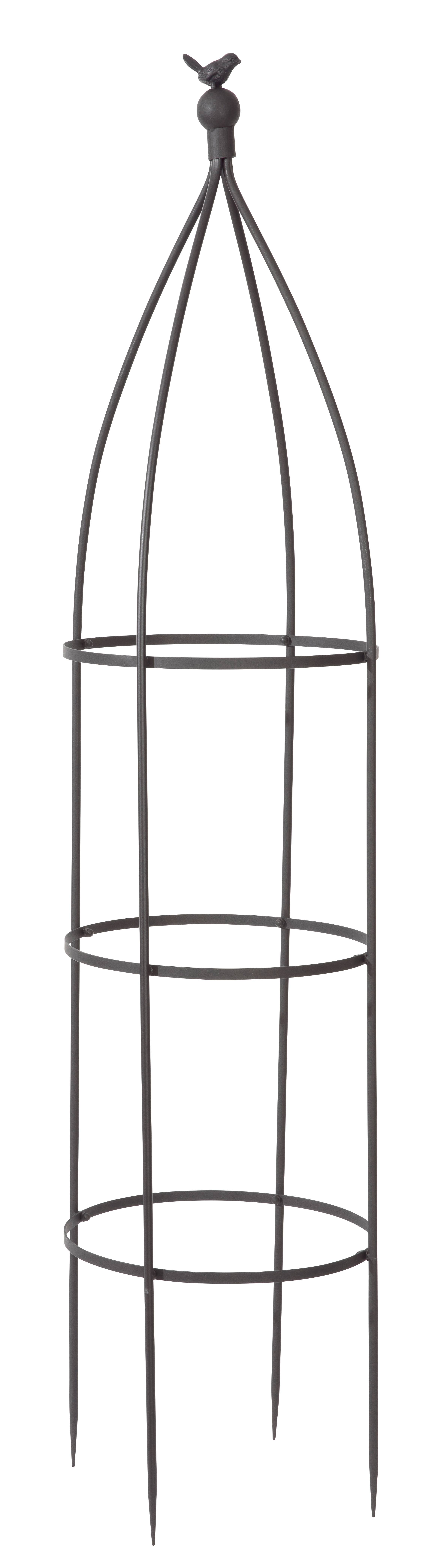 Nortène - BIRDY OBELISK Panneau metal décoratif Noir 0,35 x h 1,50 m - Image 1