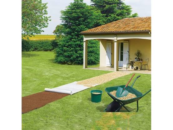 Nortène - GEOTEX 100 Feutre pour allées et terrasses 100g/m² gris 1x25m - Image 1