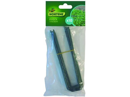 Nortène - FIXSOL Lot de 10 Agrafes de fixation Vert 17 x 3,5 cm - Image 2