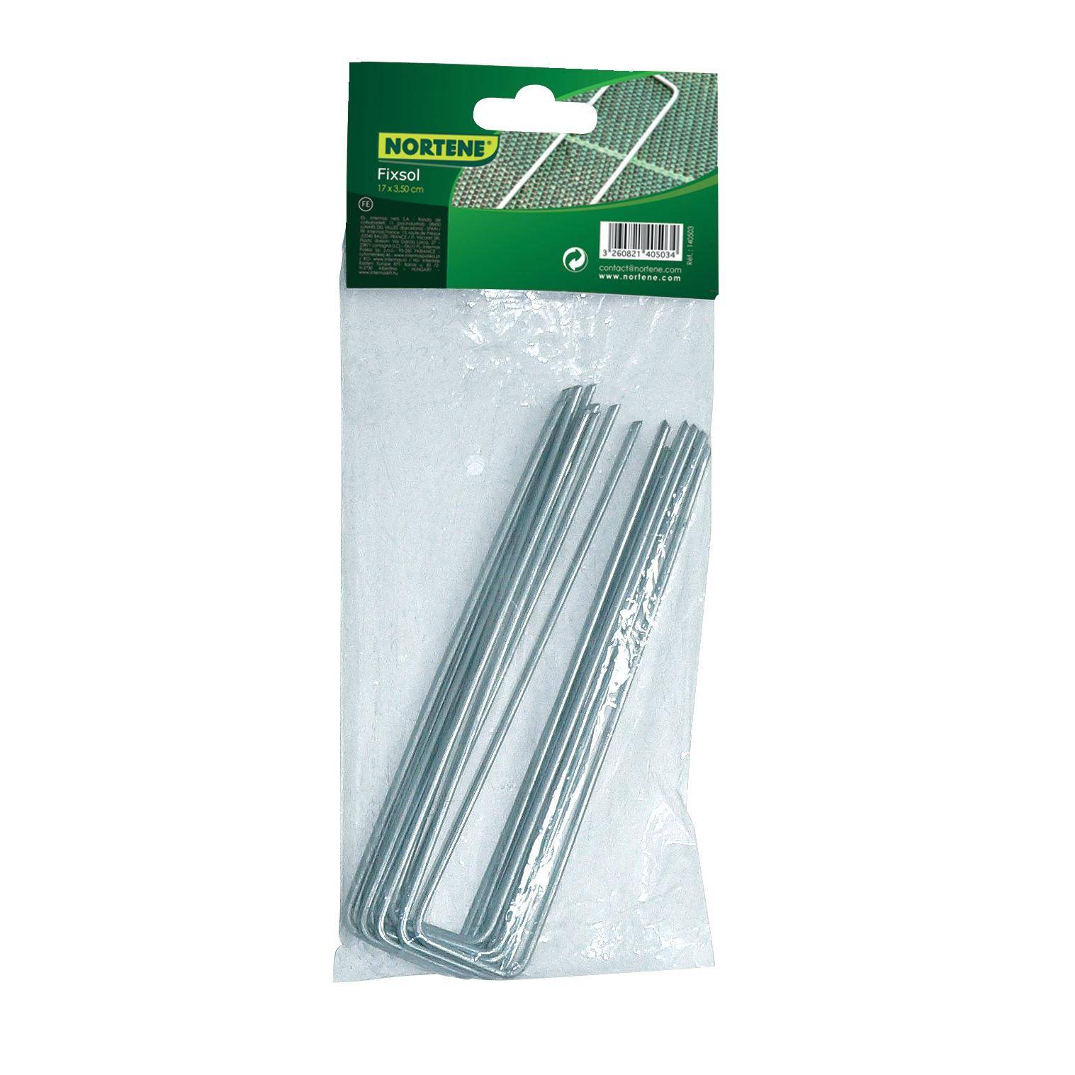 Nortène - FIXSOL Lot de 10 Agrafes de fixation Vert 17 x 3,5 cm - Image 3
