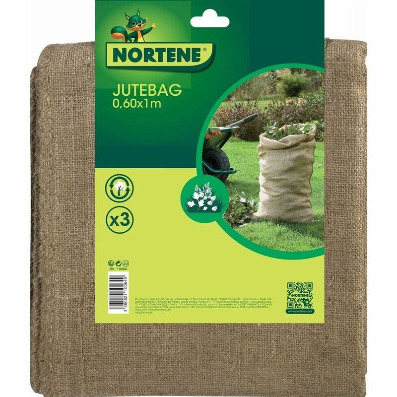 Nortène - Nortène - 3 Sacs déchets verts en toile de jute  Ø.0,60 x 1m - Image 6