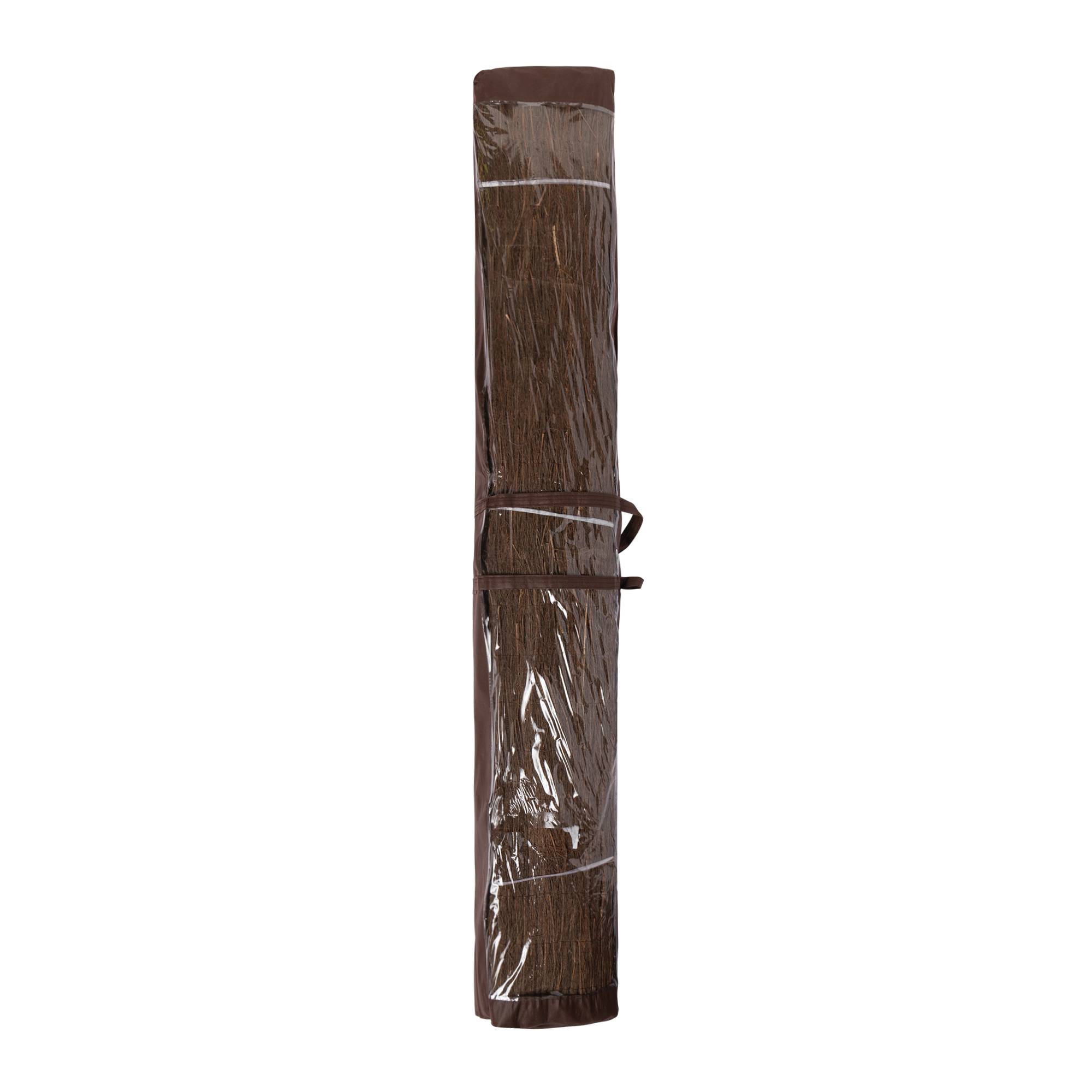 Brise-vue 3 couches bruyère naturelle feutre marron 2 m x 3 m – TRIOBRUC