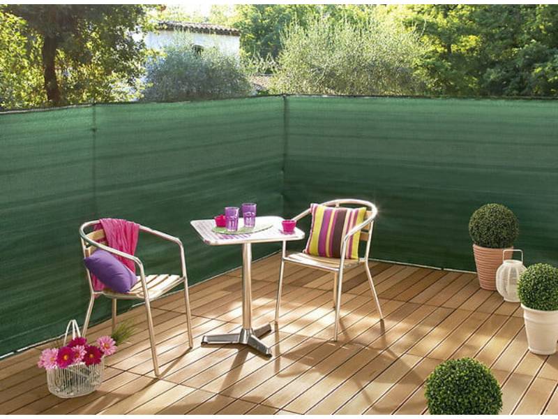 Nortène - SUPRATEX Brise vue PE tissé 100% avec boutonnière Vert 1,20x25m - Image 1