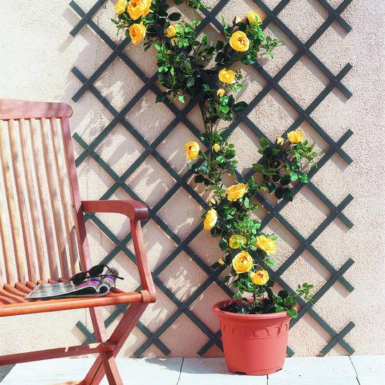TRELLIFLEXTrellis extensible PVC Gris Ardosa 1x2m - Image 4