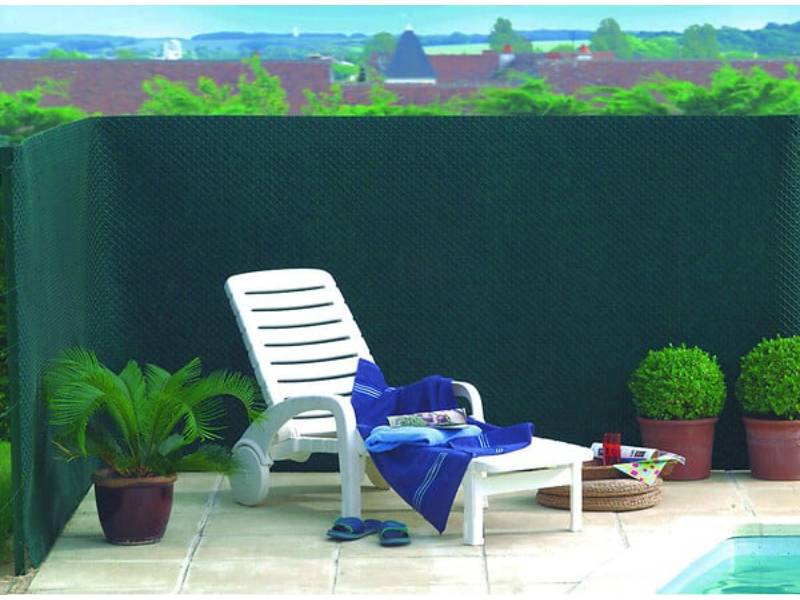 TANDEM Brise vue  grillage + feutre géotextile Vert 1,50x5m - Image 1