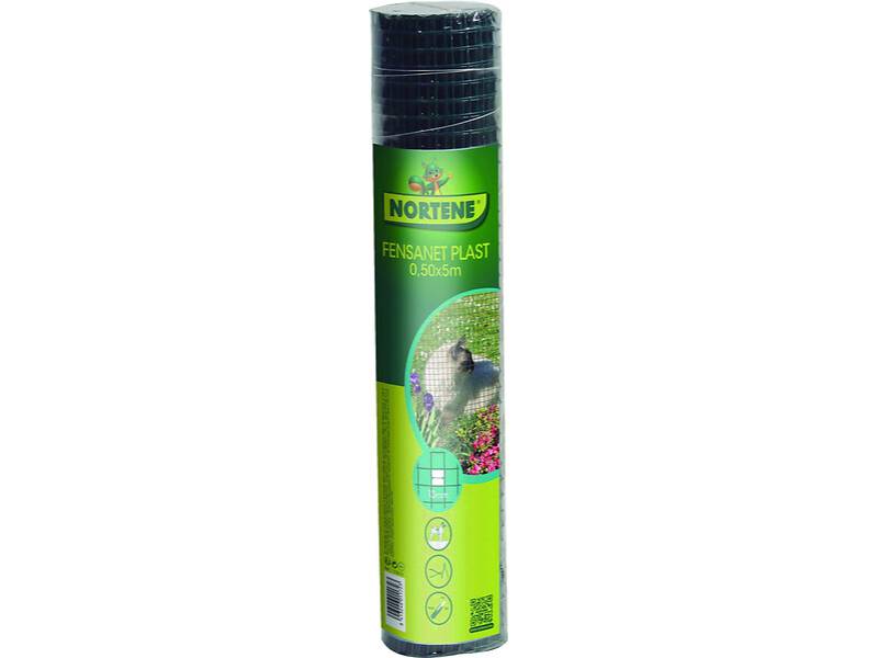 Nortène - Grillage métallique plastifié vert 12,7 x 12,7 mm H 50 cm L 5 m - NORTENE