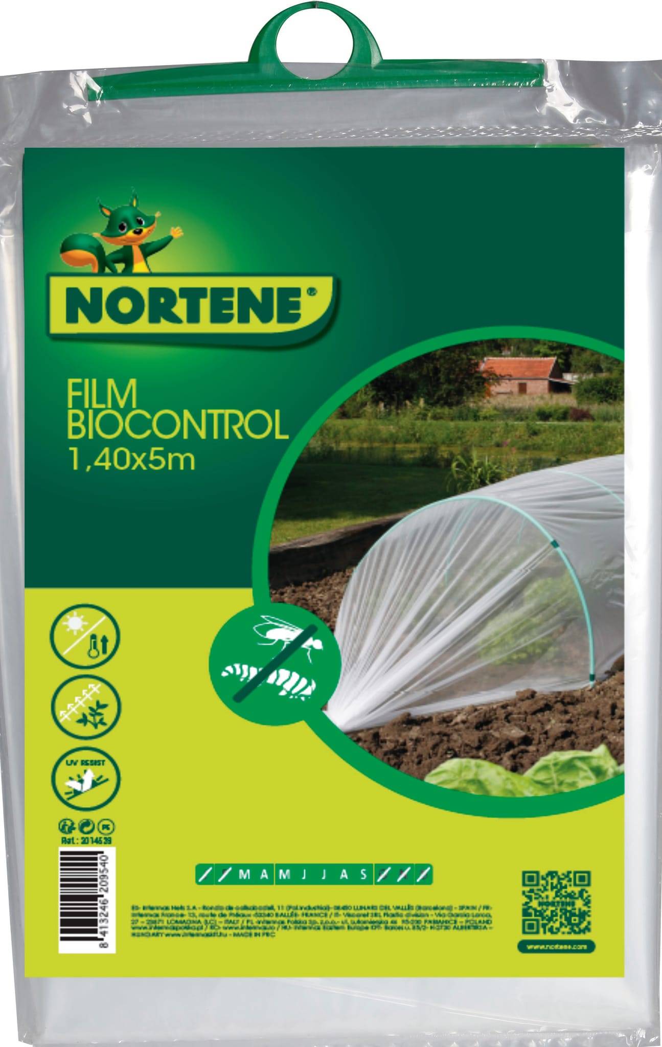 Nortène - FILM BIOCONTROL Film de forçage anti-insectes transparent 1,40X5m - Image 1