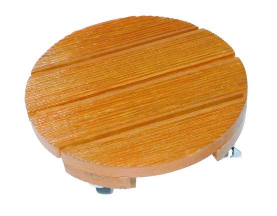 Nortene - Support à roulettes bois lasuré rond Ø 40 cm – NORTENE - Image 2
