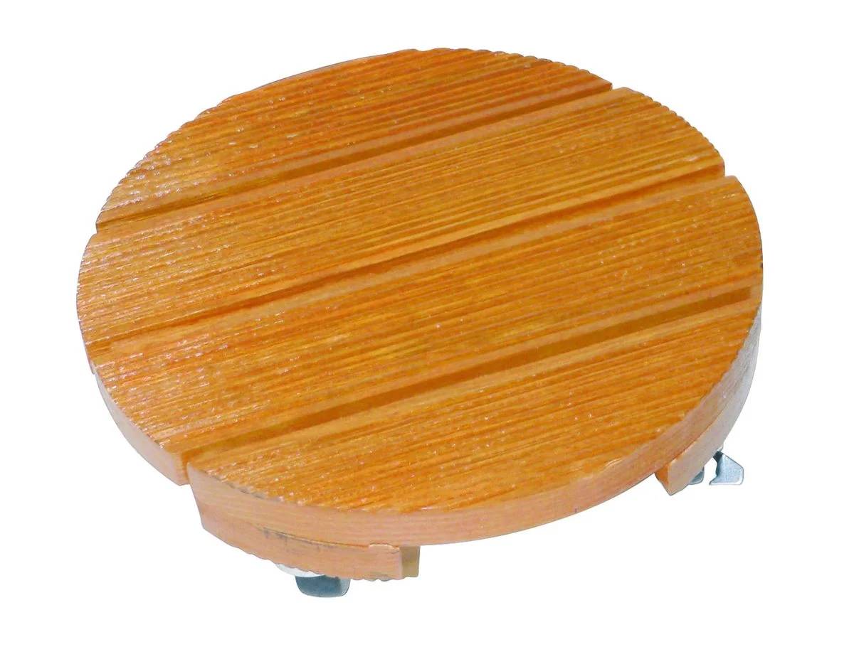 Nortene - Support à roulettes bois lasuré rond Ø 40 cm – NORTENE - Image 2