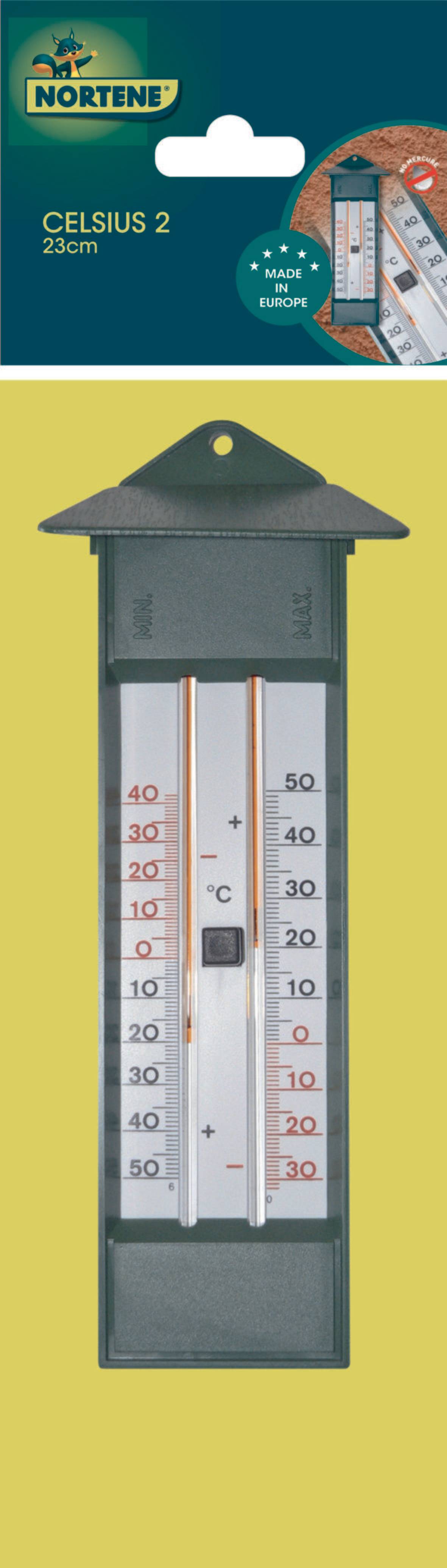 Nortène - Thermomètre Celcius 2 mini maxi sans mercure