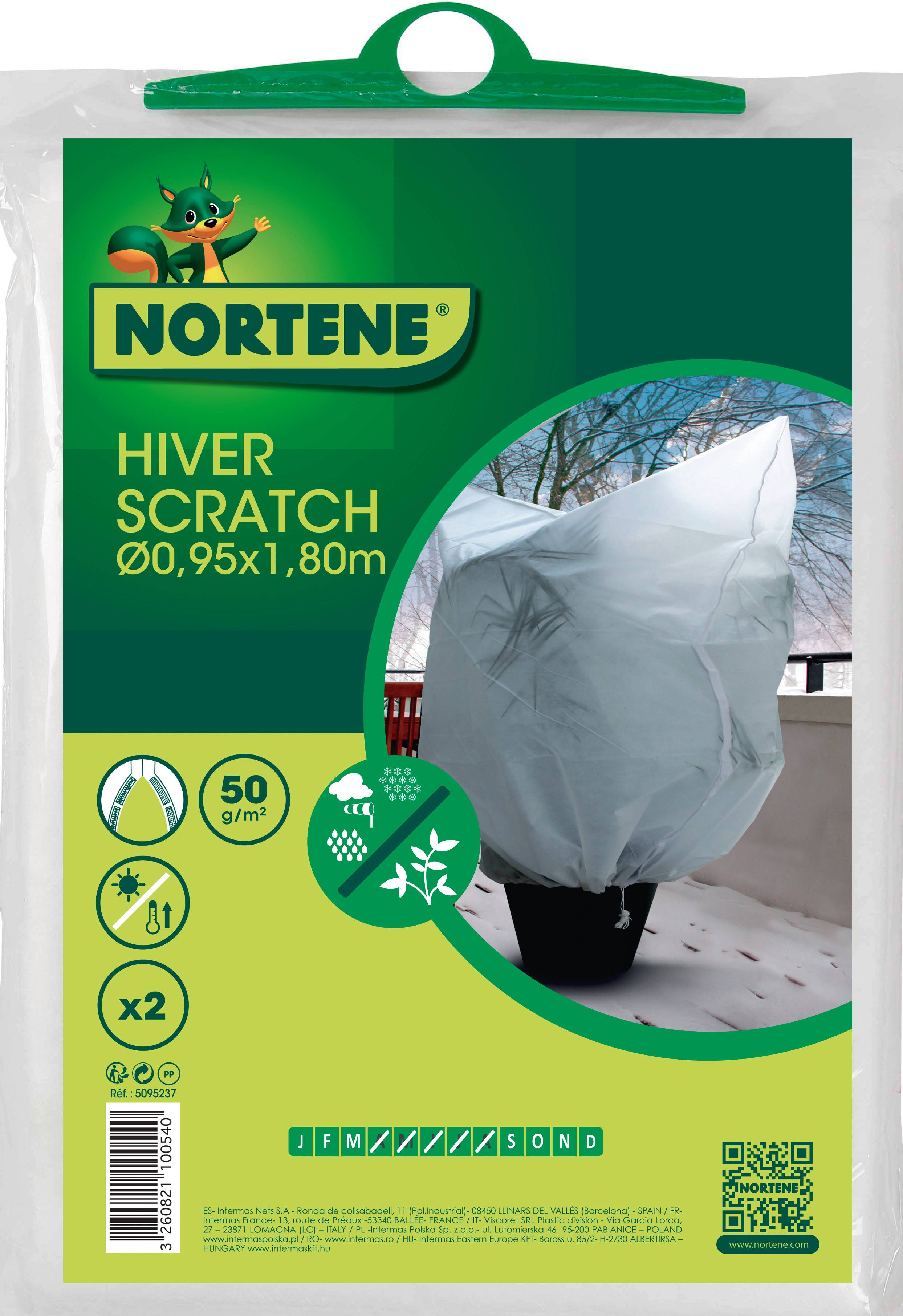 Nortène - HIVERSCRATCH (2) Housses d’hivernage auto-agrippant Ø1,25x1,80m - Image 2