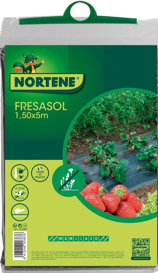 Nortène - Paillage spécial fraises polypropylène noir 1,50 x 5 m - NORTENE - Image 1