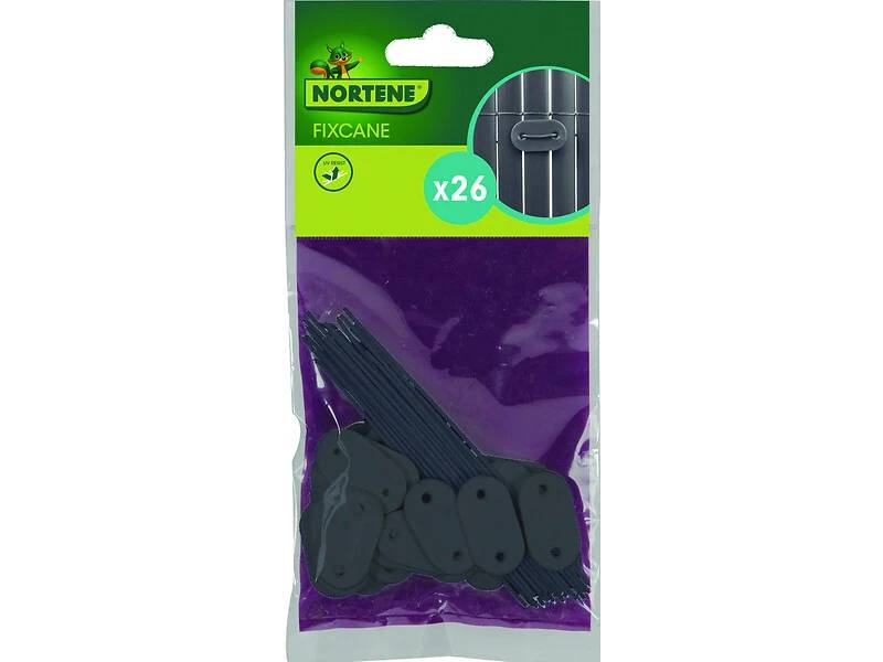 Nortène - Fixations Canisse Plastique Gris - NORTENE