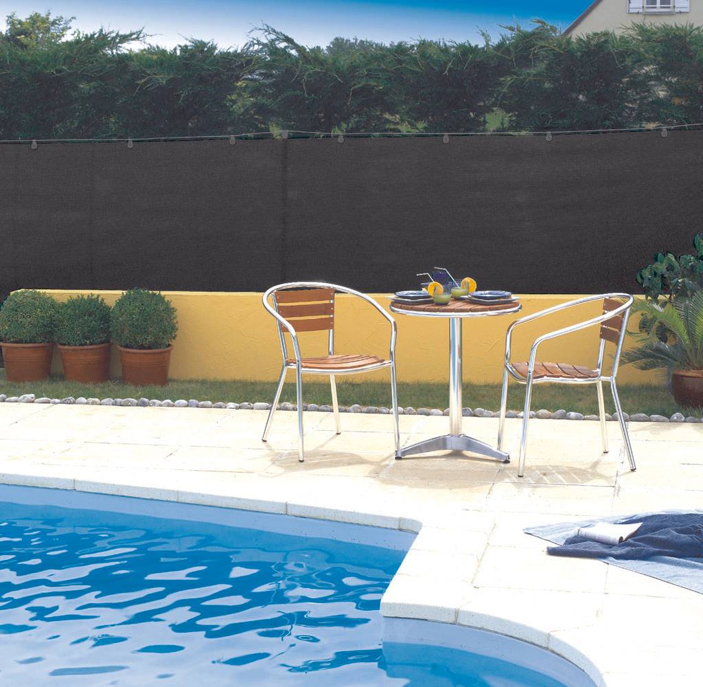 Nortène - TOTALTEX  Brise vue PE tissé 95% avec boutonnière Noir 1,50x5m
