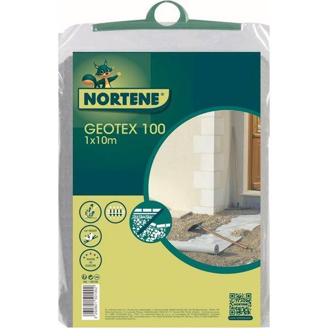 Nortène - GEOTEX 100 Feutre pour allées et terrasses 100g/m² gris 1x10m - Image 1