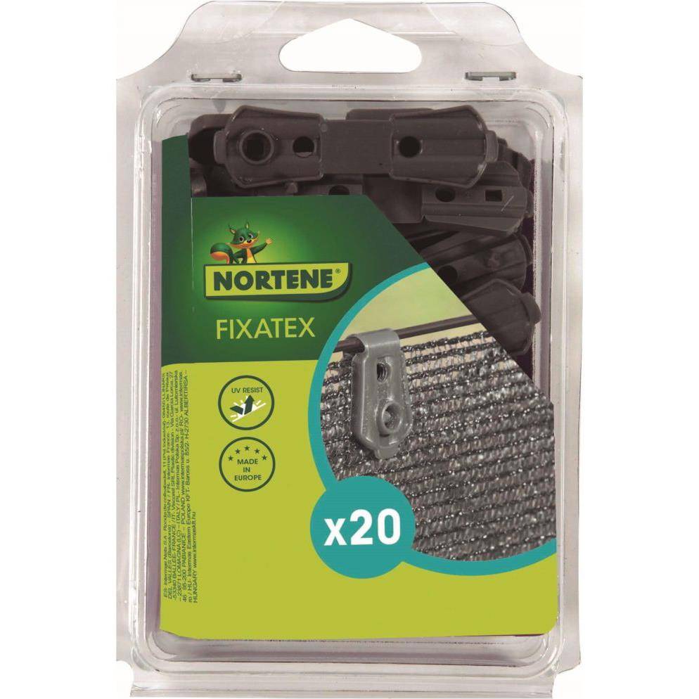 Nortène - Fixatex 20 pinces brise-vue tissés gris - NORTENE - Image 3