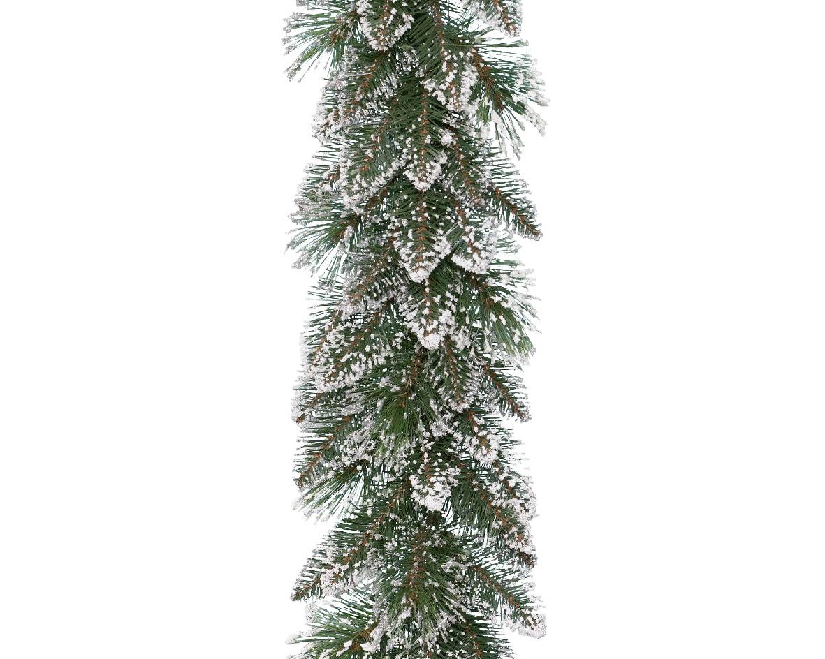 Finley guirlande givre diamètre    30.00-H270.00cm vert/blanc