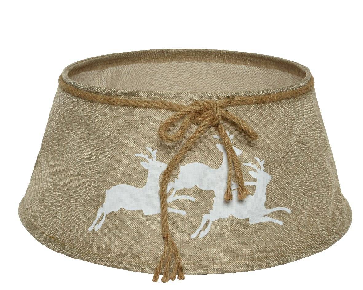Jupe de sapin Rennes en Toile de jute Naturel Ø.56 x H.25 cm - Image 1