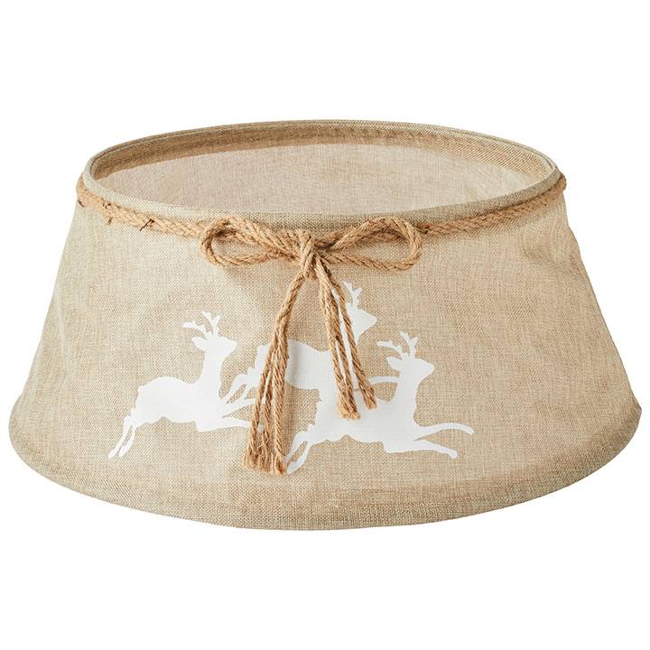 Jupe de sapin Rennes en Toile de jute Naturel Ø.56 x H.25 cm - Image 2