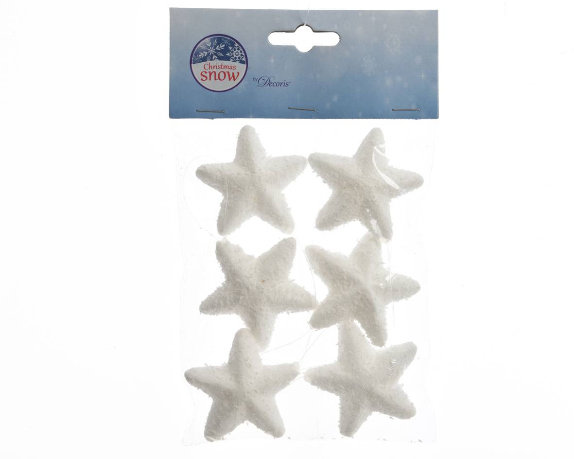 Etoile mousse L5.50-W5.50-H2.00cm blanc